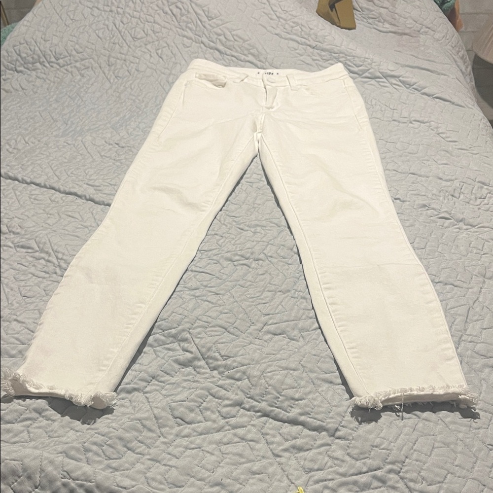 PAIGE Women's Cropped White Jeans